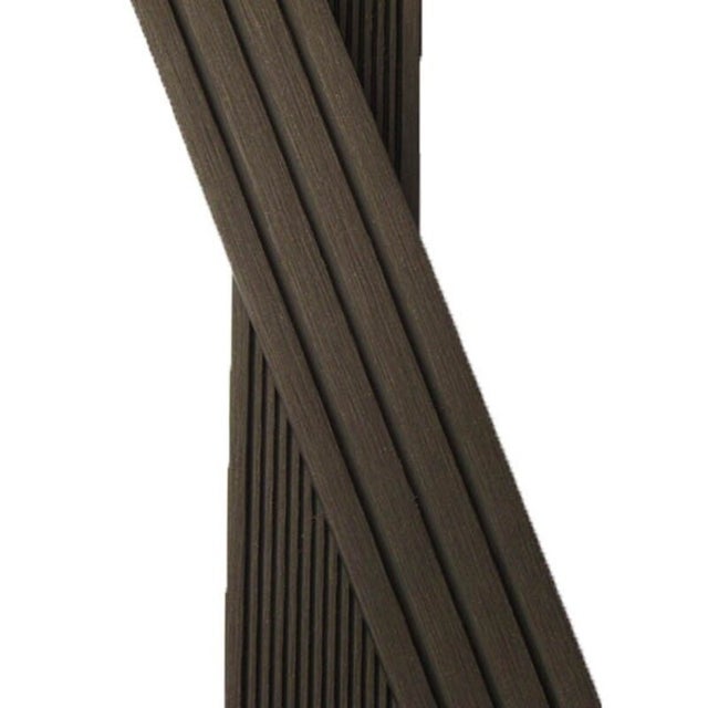 Plinthe finition terrasse bois composite - Coloris - Chocolat, Epaisseur - 1cm, Largeur - 5.5 cm, Longueur - 200 cm