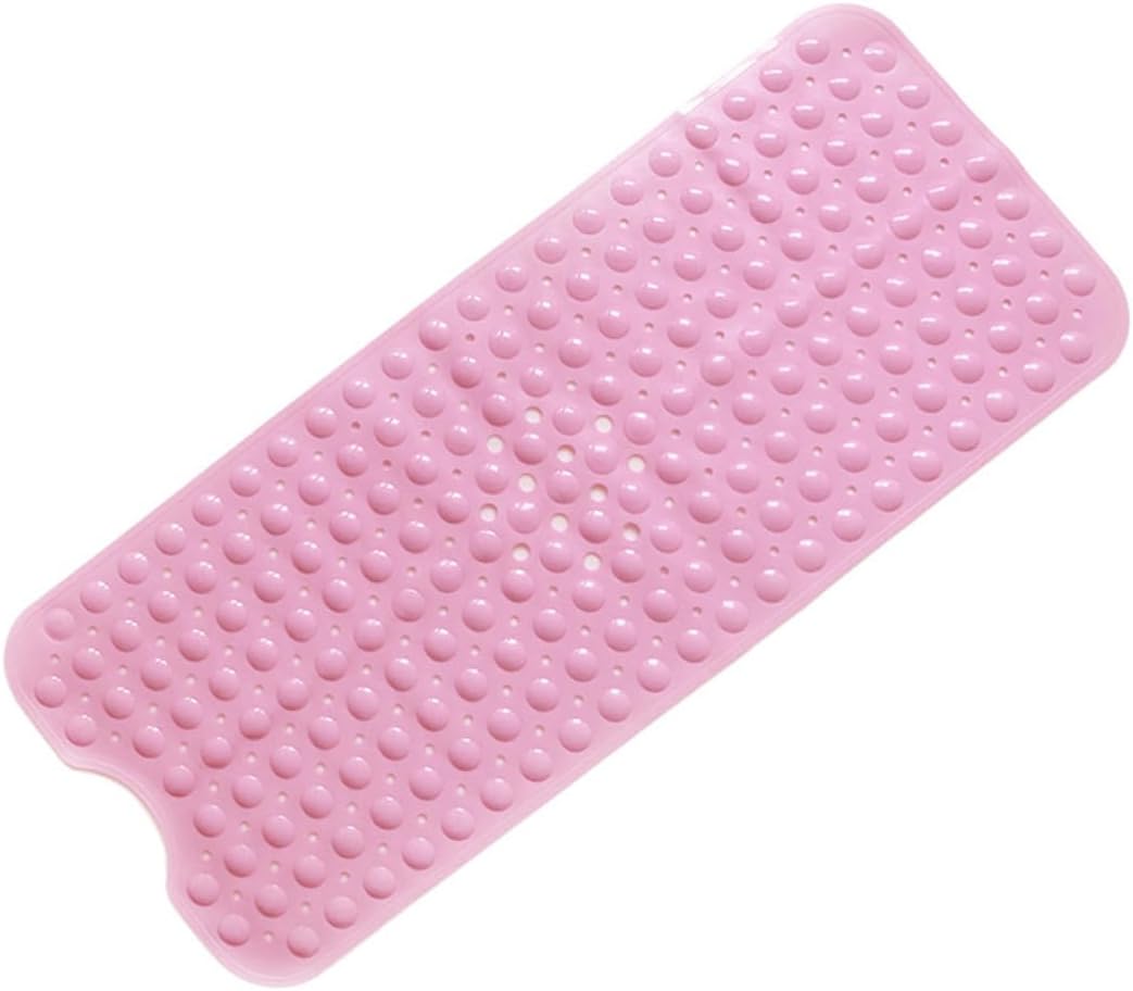 Mata prysznicowa antypoślizgowa 100 x 40 cm, bez BPA, odporna na pleśń i zmywalna (różowa*1)