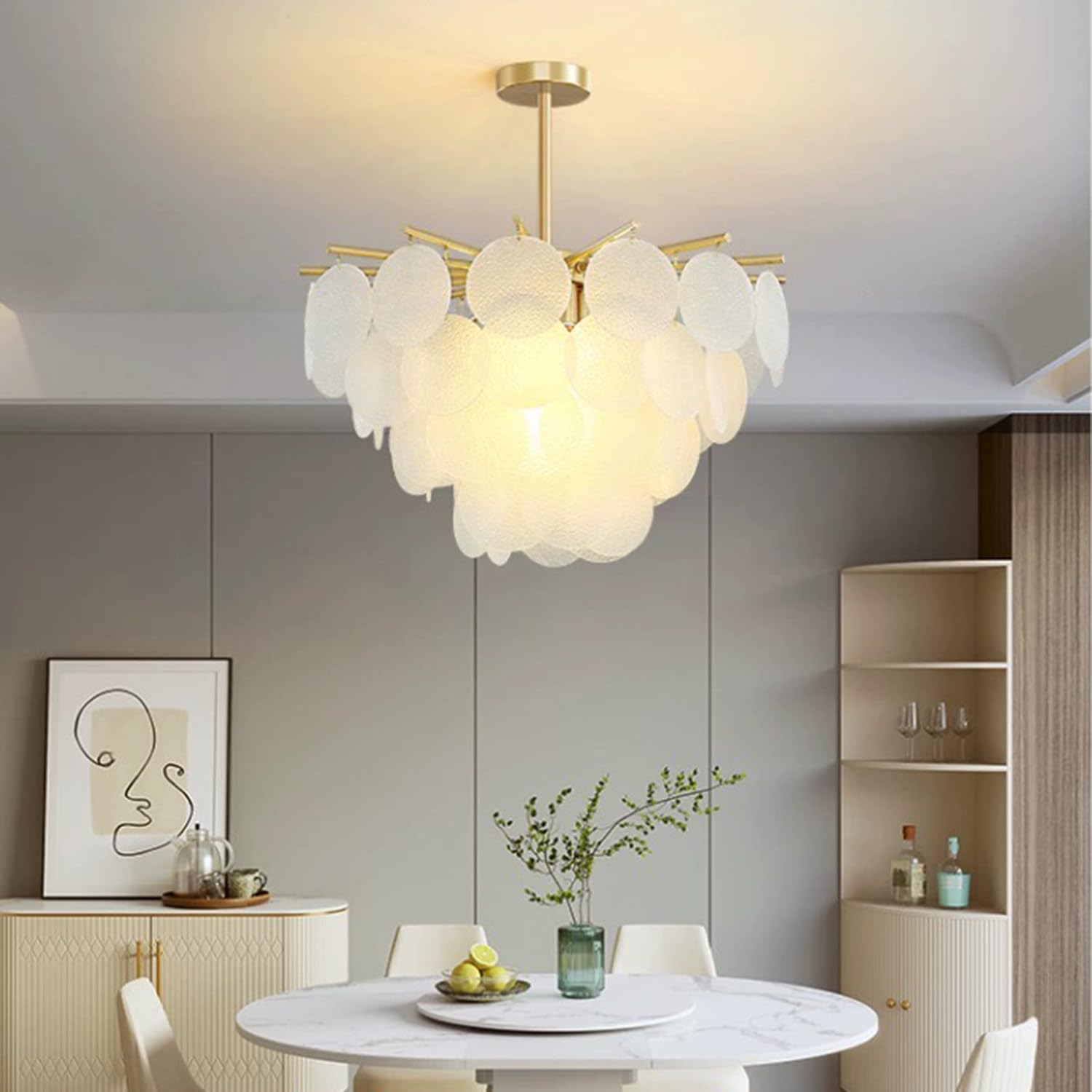 Lampadario In Cristallo Depuley 30 Cm – Plafone Soffitto E14 – Moderno Per Camera Da Letto E Soggiorno (Lampadine Escluse)