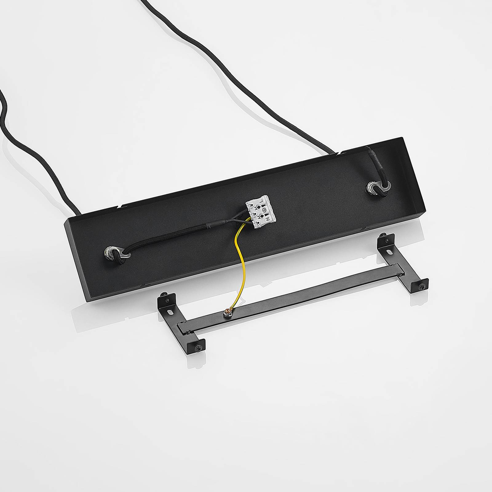 Suspension Lindby Tirzana, à 3 lampes, noir, métal, bois, Suspension Luminaire, Lampe Plafond, Luminaire Plafonnier, Lampe Suspendue - 8