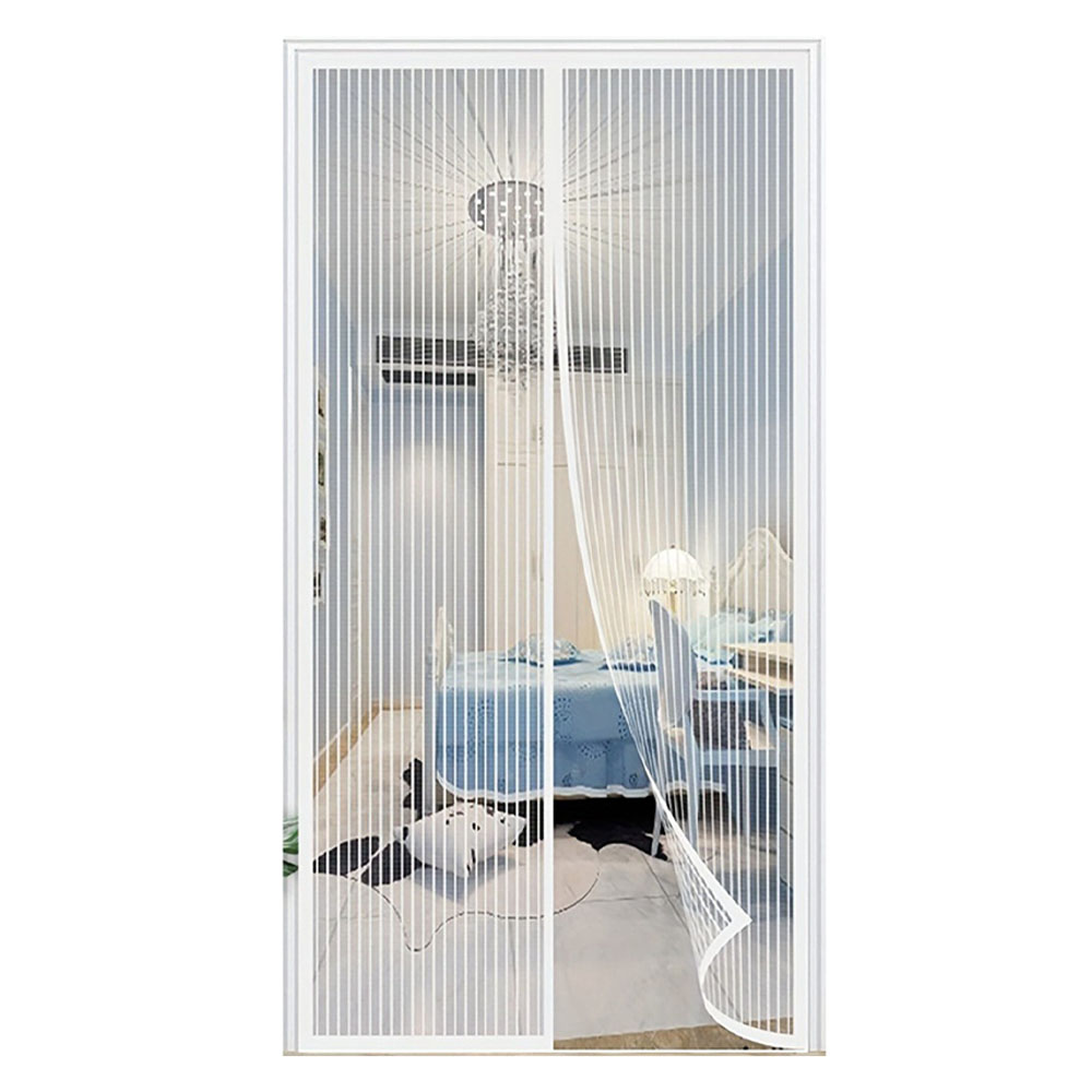 Moskitiera magnetyczna na drzwi, 90x210 cm, idealna do drzwi balkonowych, drzwi do salonu, drzwi zewnętrznych, drzwi przesuwnych itp., kolor biały