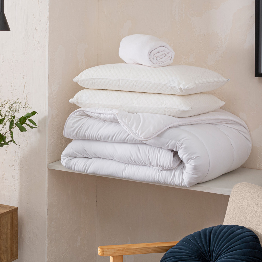 OLYMPE LITERIE | Pack REVERIE Protège matelas + Couette + Oreiller 160x200 cm - 2