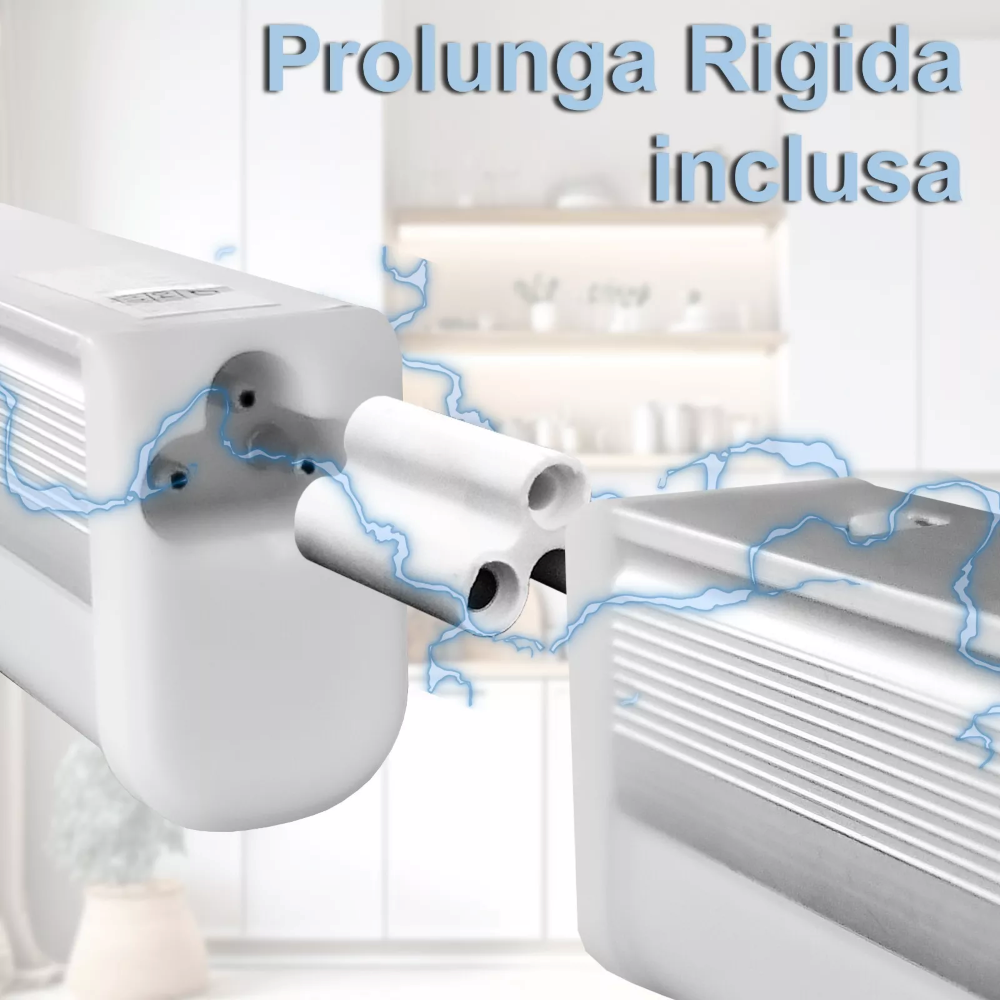 Barra a LED sottopensile reglette luce Neon sotto pensile basso consumo per cucina cambio colore ON OF prolungabile 220V 36W 4000LM 150cm - 6