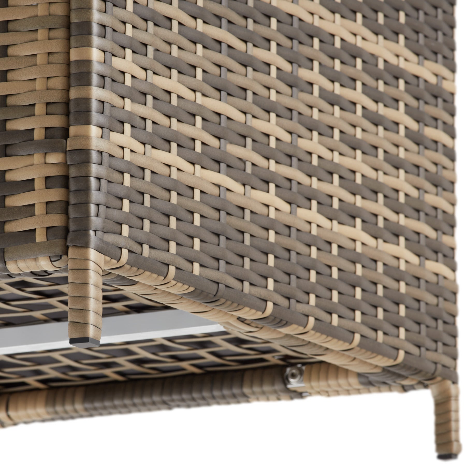 1 BOÎTE DE RANGEMENT en polyrotin et aluminium, 297 litres, roulettes, couvercle vérin, naturel gris foncé TECTAKE - 6