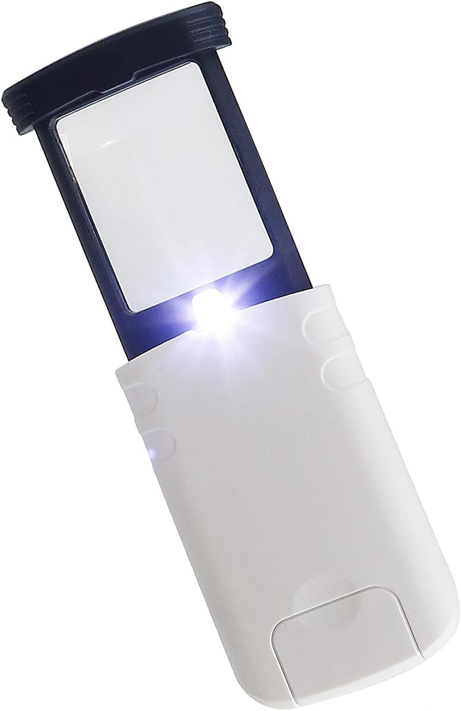 Wysuwana lupa kieszonkowa 4X z oświetleniem LED – Przenośna lupa kieszonkowa z wysuwanym etui do czytania, obserwacji biżuterii, monet i znaczków
