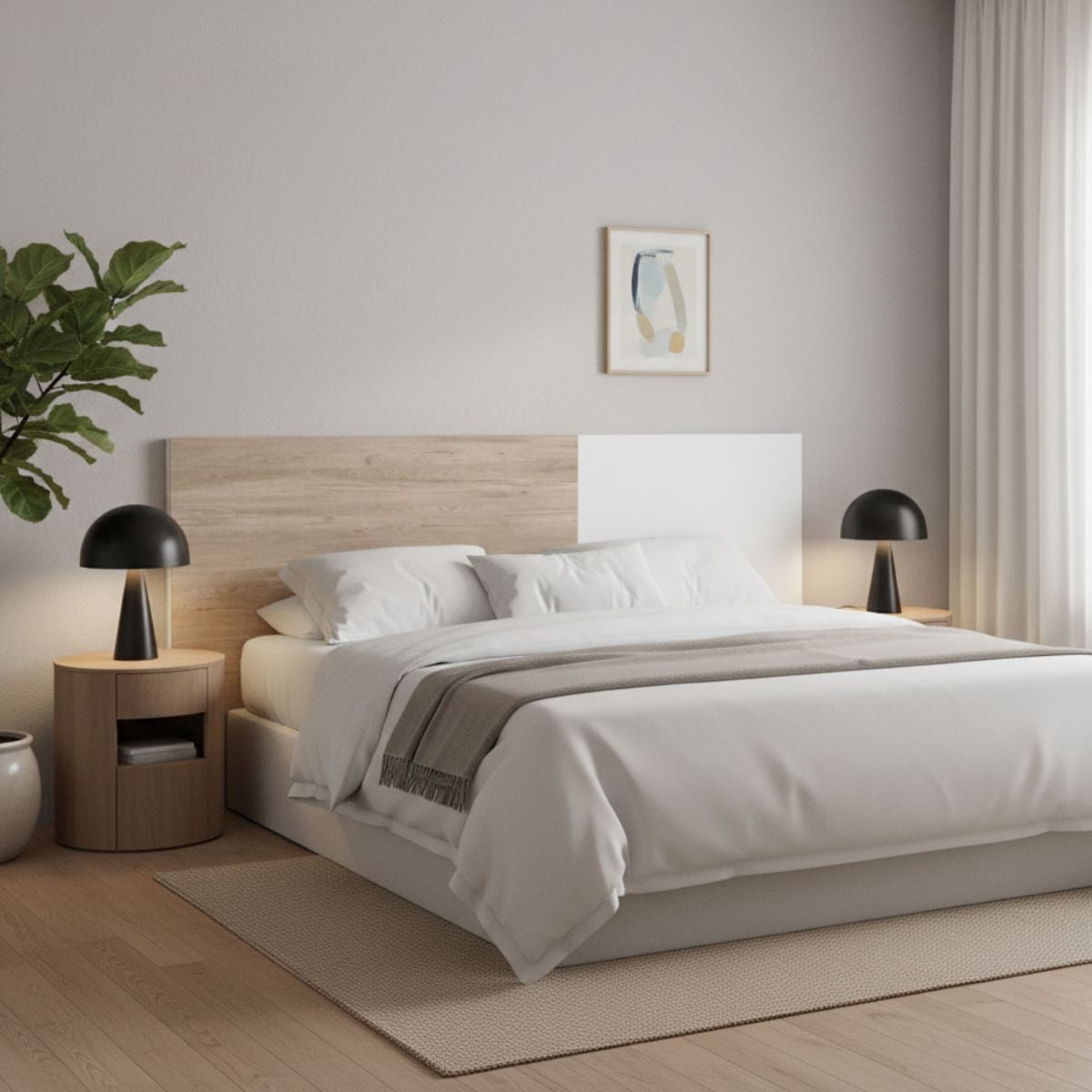 Cabecero de cama New Couple Sahara - Blanco Mate - 2