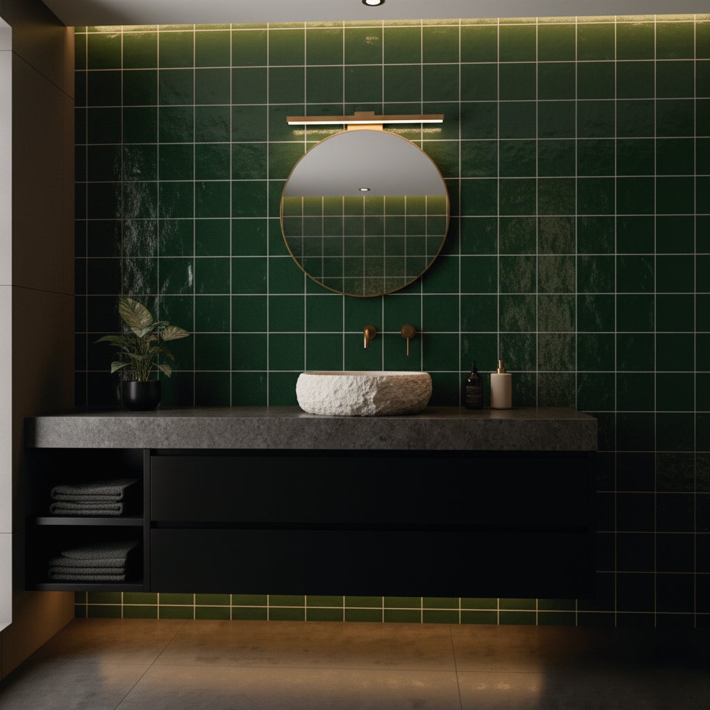 Lavatório de pedra natural bege DAYTON 380 x130 mm - 2