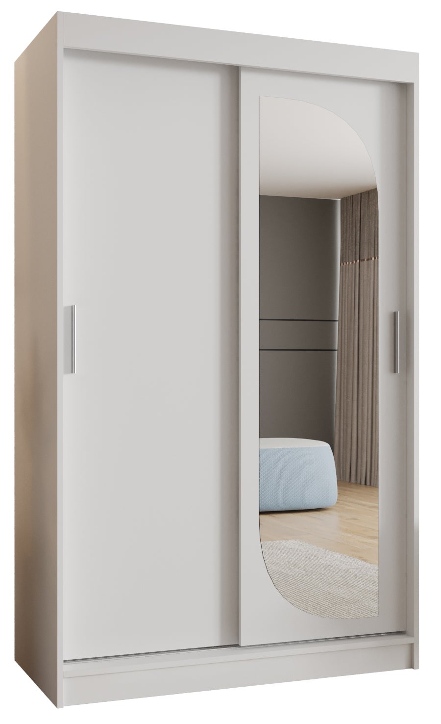 Szafa przesuwna garderoba LUCY 120 x 62 x 200 cm Biały