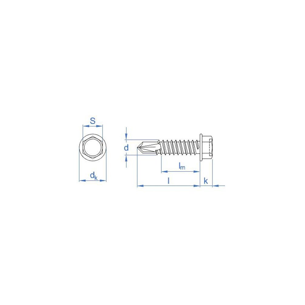 Tornillo autotaladrante de cabeza hexagonal DIN 7504-K 6,3 x 160 (caja de 100 uds.) - 5