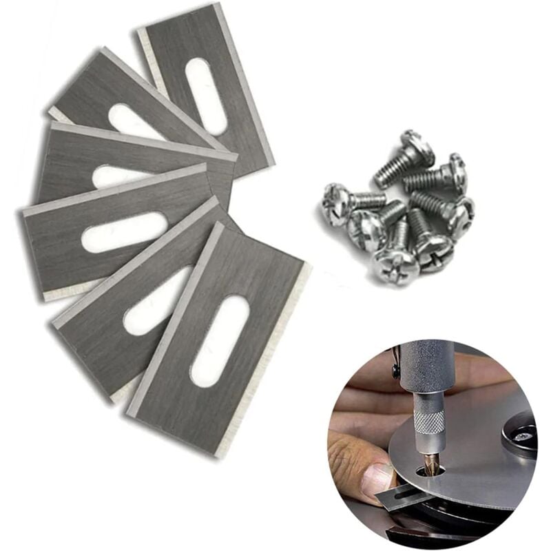 30 sztuk nożyków do kosiarki z podwójnym ostrzem, wykonanych ze stali nierdzewnej, 35,5x15,8 mm