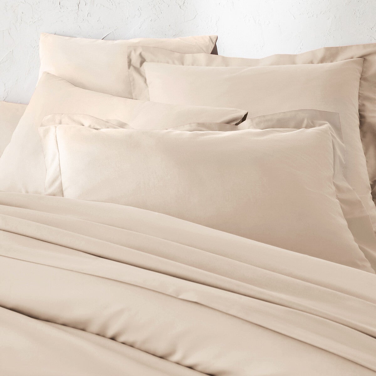 Housse de couette unie en polycoton, Scenario - Beige - 140 x 200 cm - 2