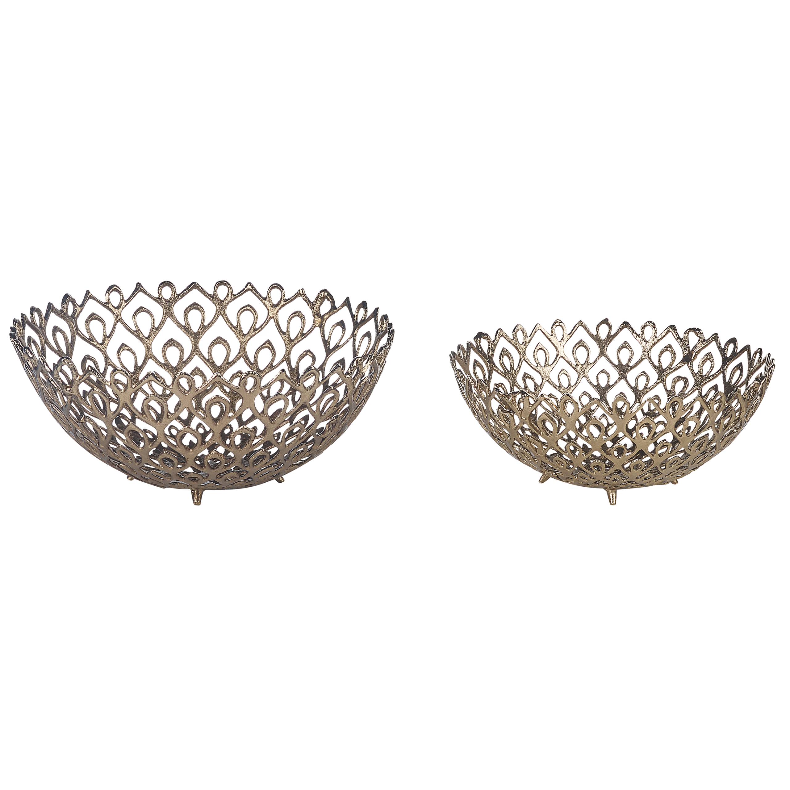 Set de 2 boluri decorative GROGOL Metal Auriu 2buc