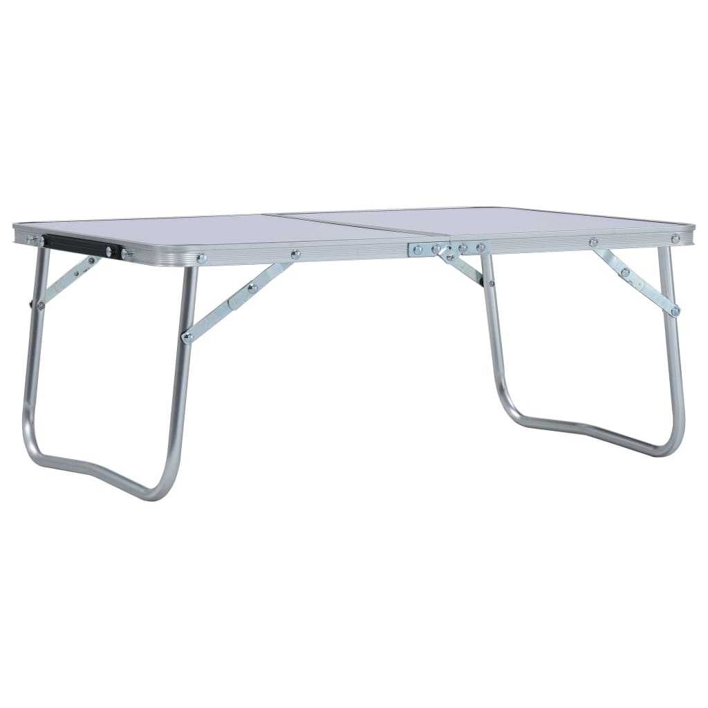 Mesa de camping plegable aluminio blanca 60x40 cm vidaxl