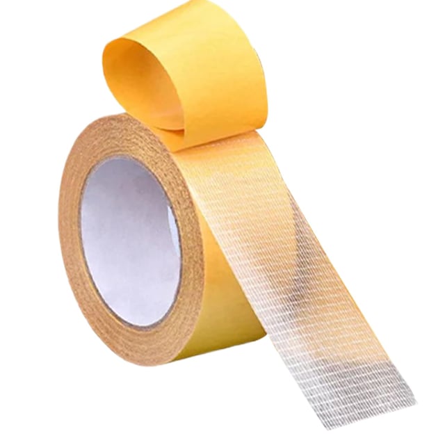 Bande adhésive double face ultra puissant, adhésif armé / MadeInNature /spécial plinthe souple ou rigide /sol PVC et crédence - 5 mètres - 50 mm