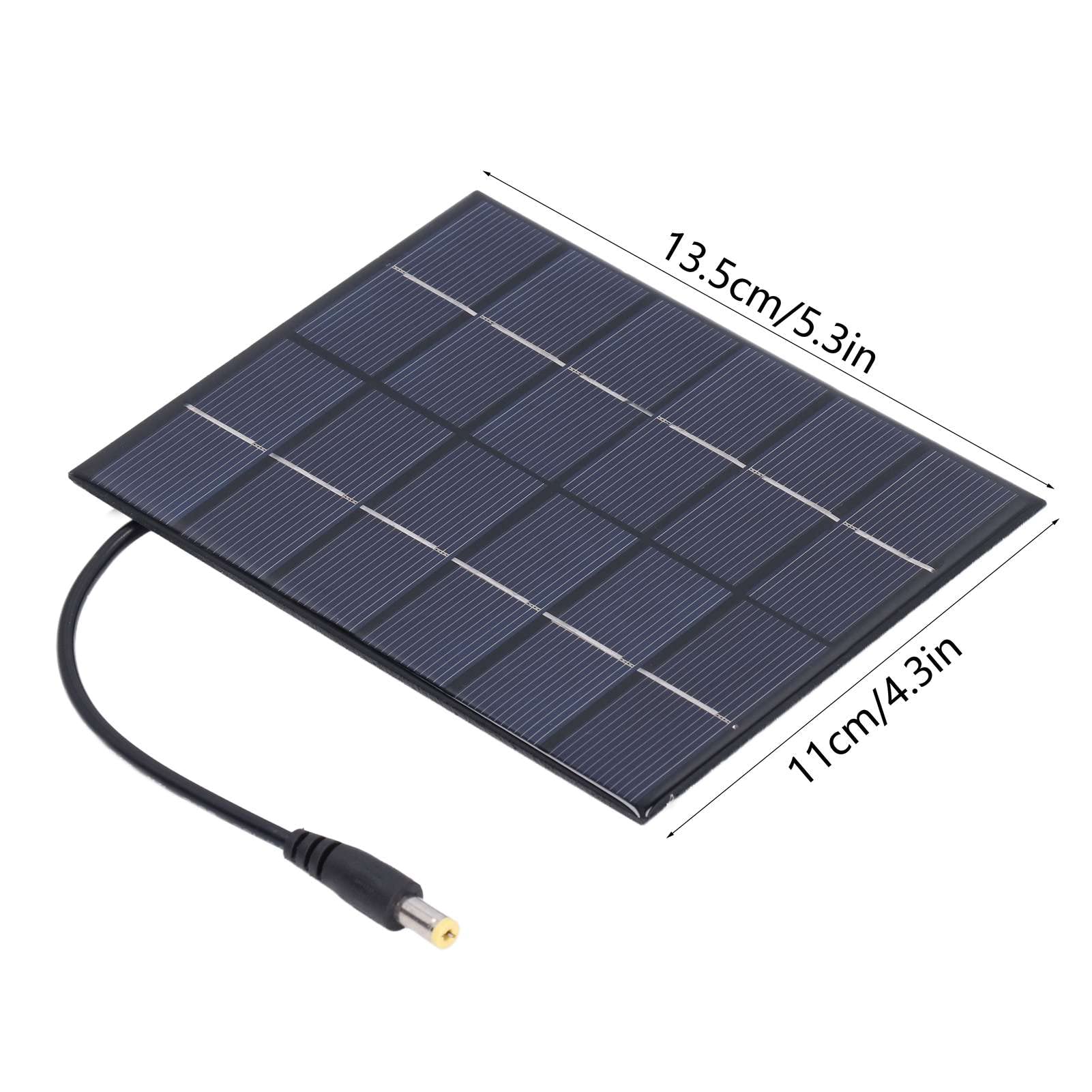 2 pannelli solari da 2 W ad alta velocità di conversione, uscita DC5521, batteria ricaricabile da 3,7 V, pannello solare, caricabatteria, luce solare - 6