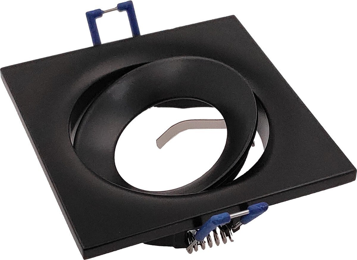 Oprawa sufitowa wpuszczana oczko Cygnus czarna 1xGU10x50W kwadratowa ruchoma IP20 wym: 2,8 x 9 x 9 cm aluminium IdeaLED