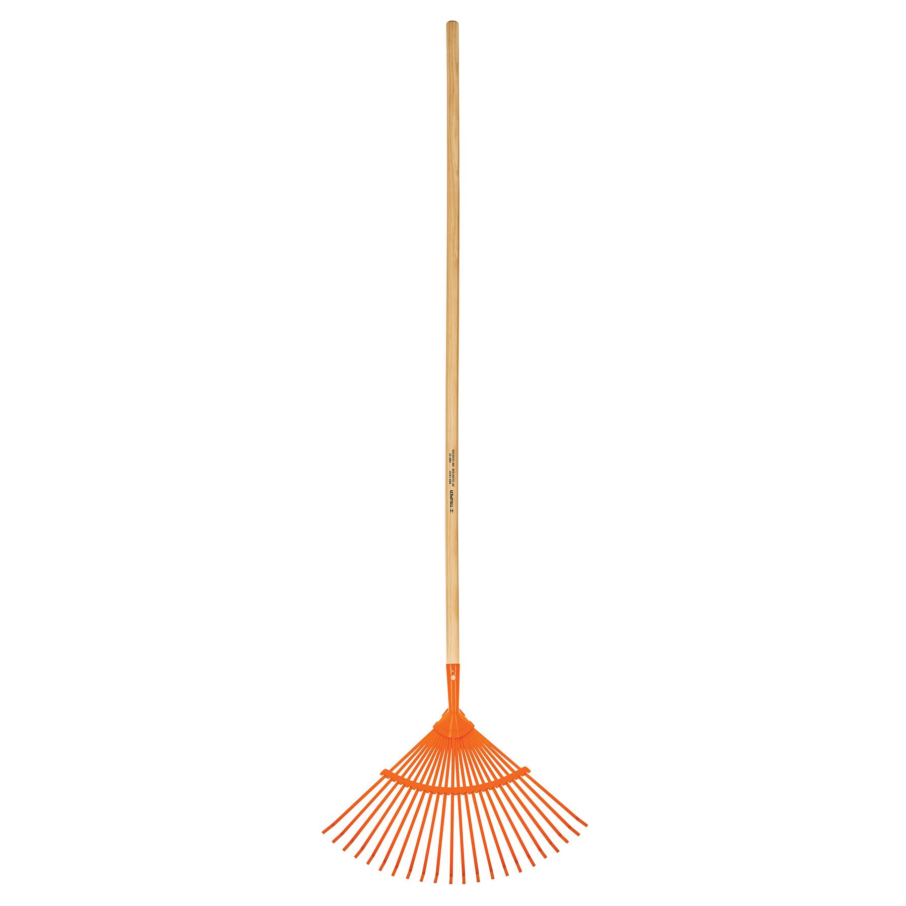 Grebla metalica pentru frunze, 46 cm ,dinti flexibile, coada din lemn de 122 cm Truper
