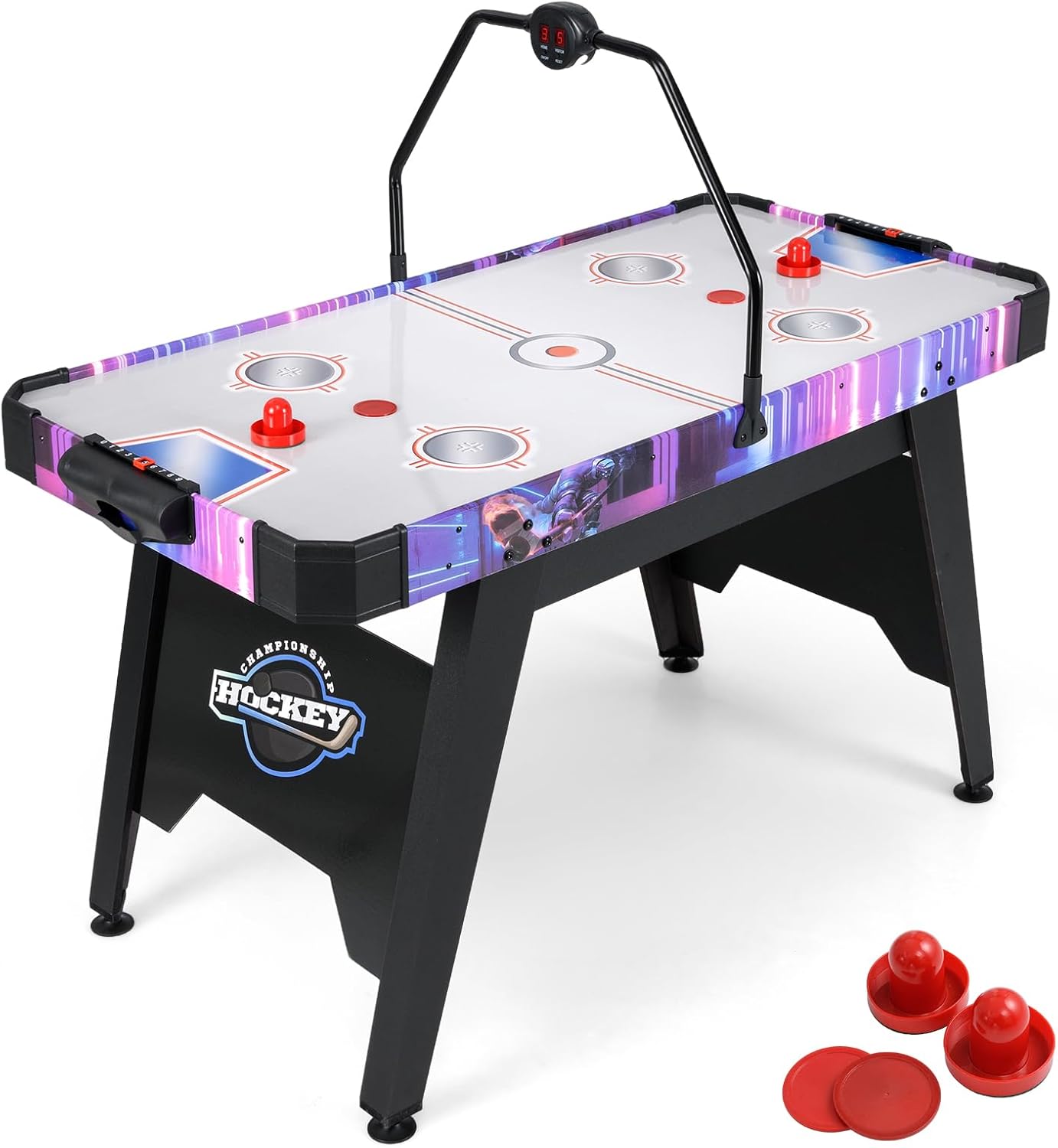 TOOLZ Set Hockey Per Bambini – 4 Mazze 70 Cm + 1 Palla Forata + 1 Palla In PVC - 4