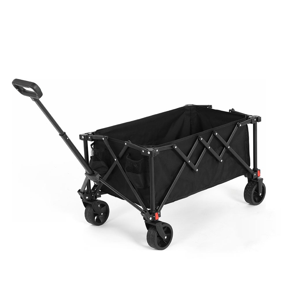 Chariots avec roues tout-terrain avec poignée réglable pour le camping le shopping la pêche sportive vert noir - 4