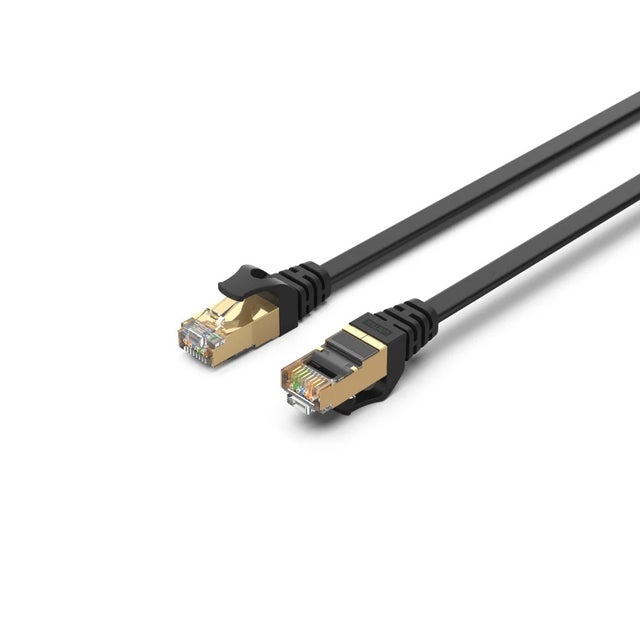 Câble ethernet cat7 15m double blindage plat noir UNITEK