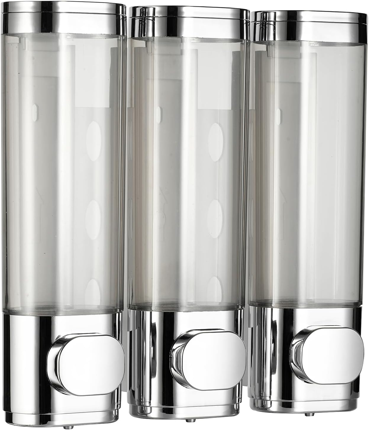 Dozowniki mydła do prysznica ścienne, 3 x 300 ml dozowniki żelu pod prysznic ścienne (srebrne)