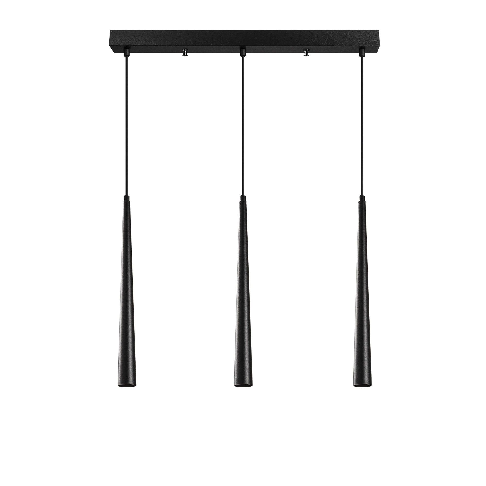Lustra UZUM 6074, negru, metal, 58x4x45-135 cm