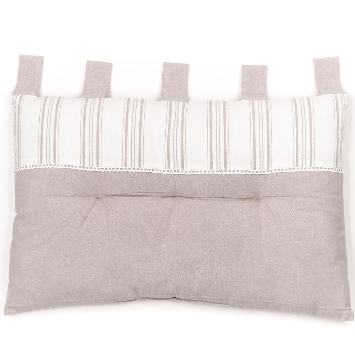Tête de lit coussin coton uni CHARME - 4
