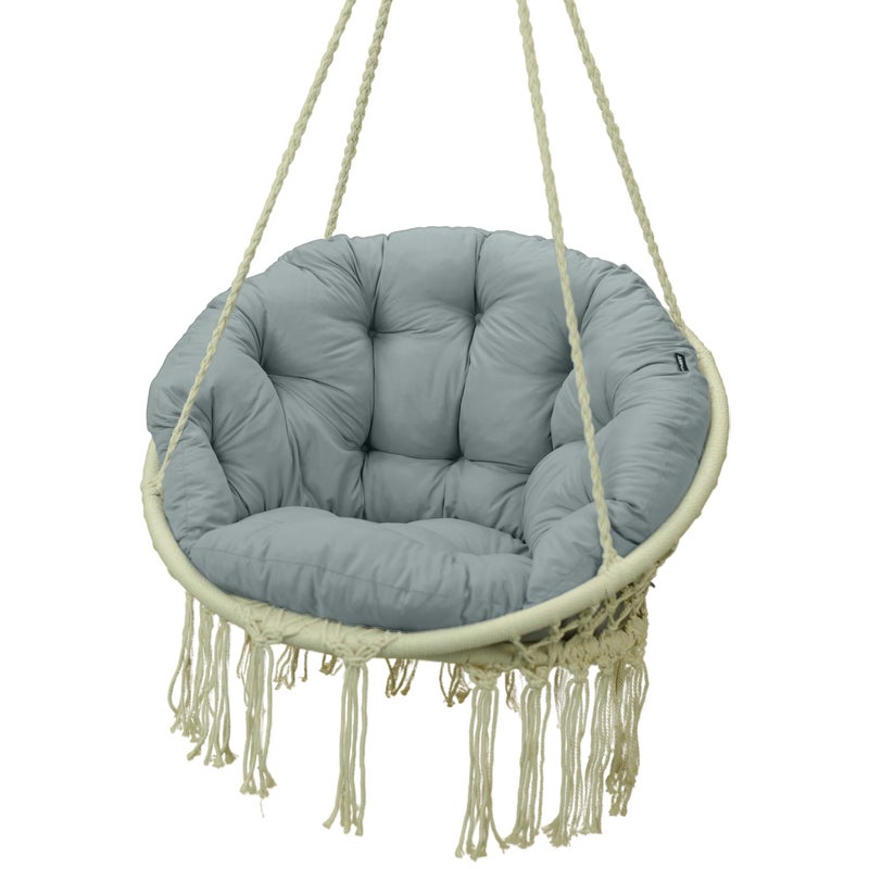 Poduszka ogrodowa na krzesło huśtawkę wiszącą bocianie gniazdo AMPO 110x60 cm jasny szary 1 szt.