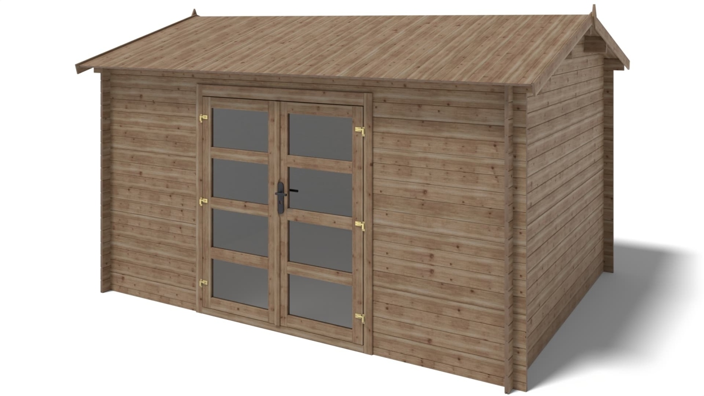 Domek ogrodowy ALTANKA 12 m2 - 4x3 m - 28 mm, drewniany, impregnowany, DOM677, 1szt.