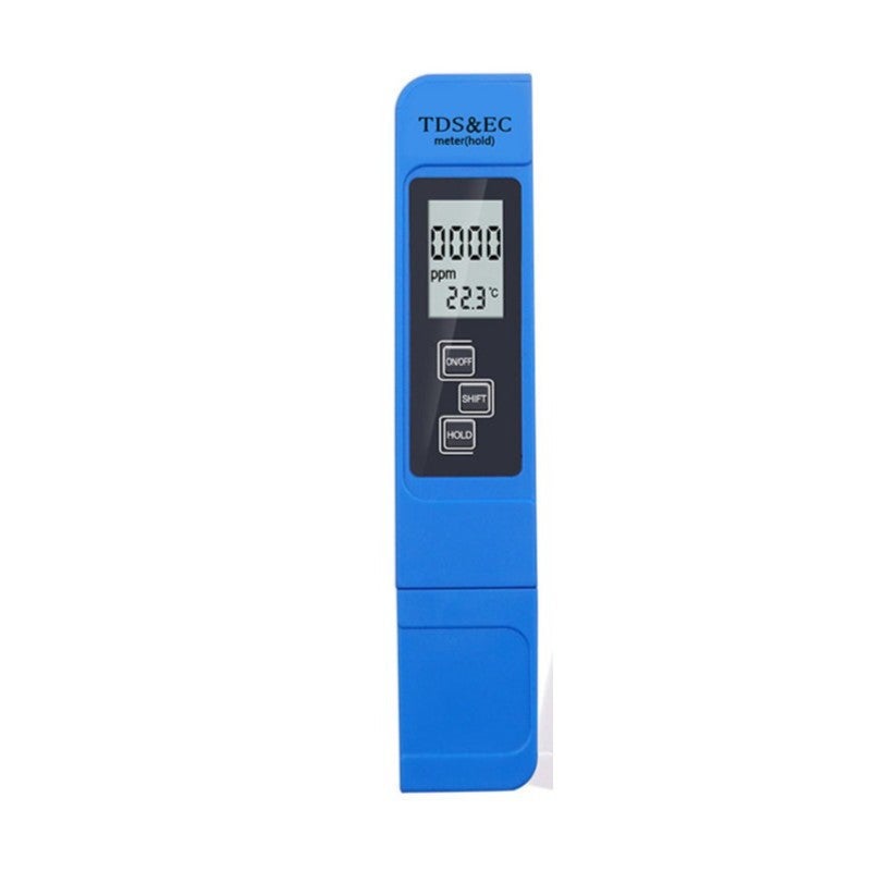 Miernik jakości wody TDS 3 w 1, tester jakości wody, konduktometr, zakres miernika EC 0-9990, ekran LCD