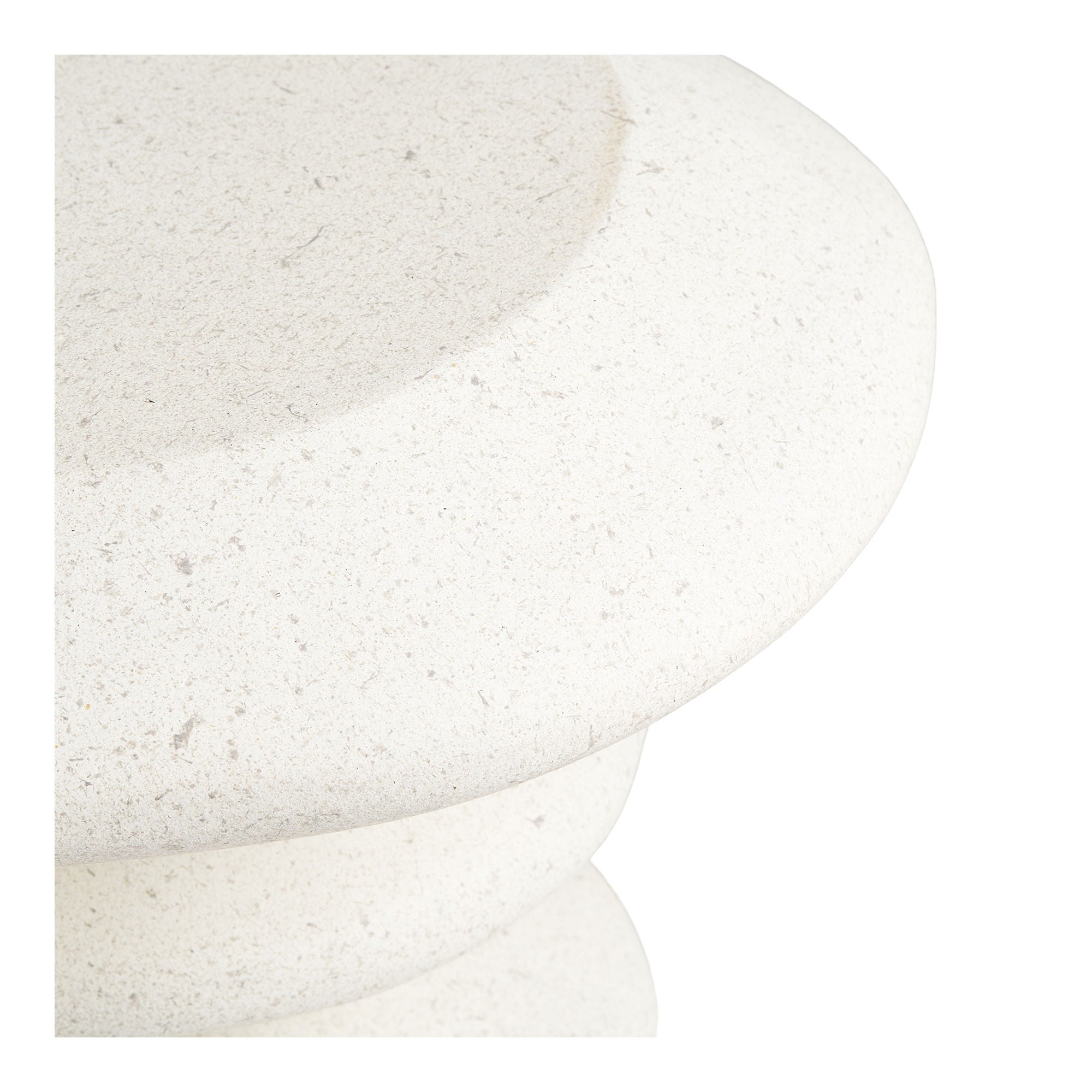 Table d'appoint Blackburn - Table d'appoint, fibre d'argile, blanc<br>ø36x45,5 cm - 3
