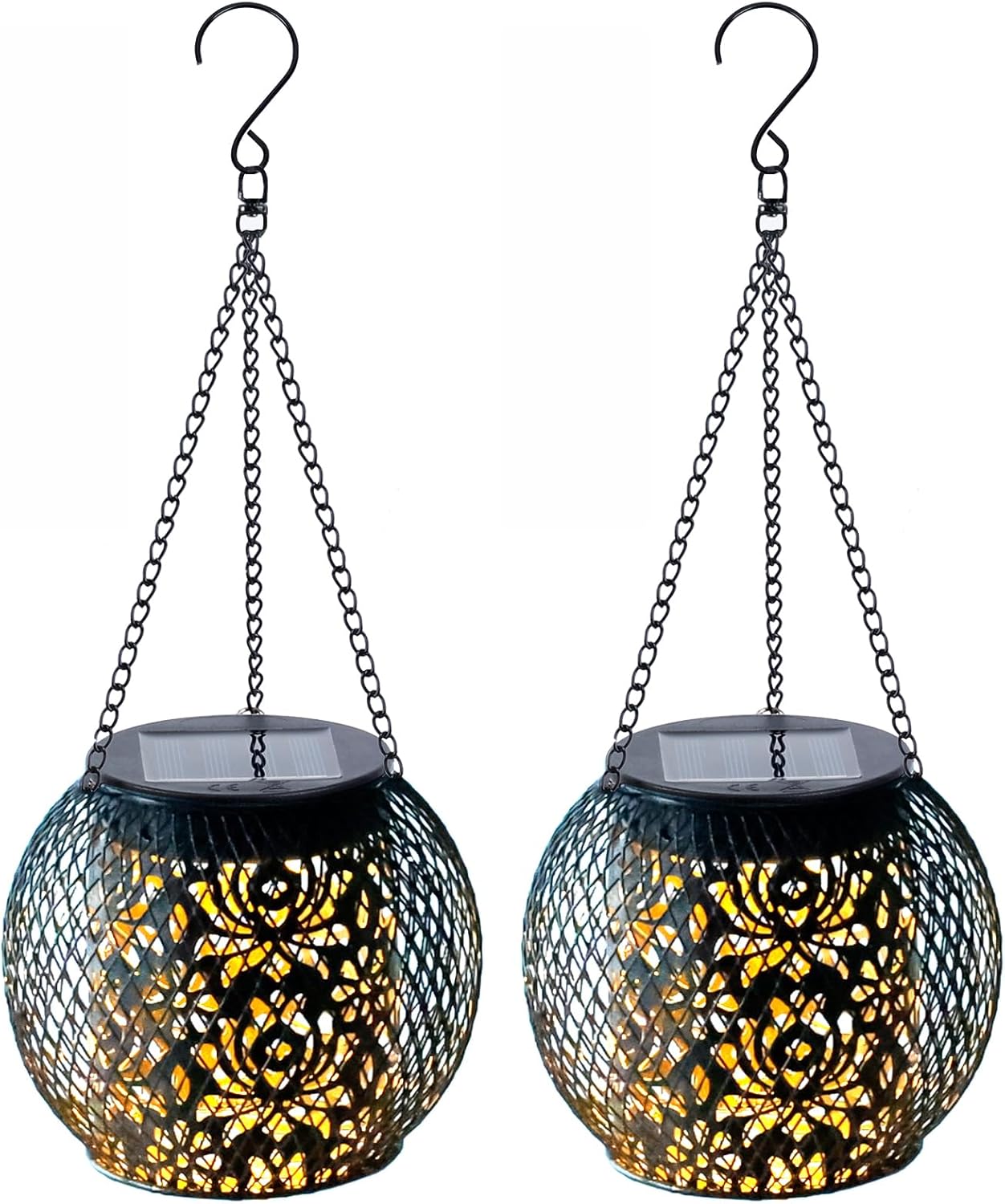 Zewnętrzna lampa solarna ogrodowa wisząca zewnętrzna latarnia solarna zewnętrzna metalowa lampa solarna lampa balkonowa na werandę dziedziniec ogród