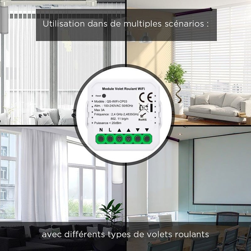Module Interrupteur pour Volet Roulant - Wifi - SILUMEN - 5
