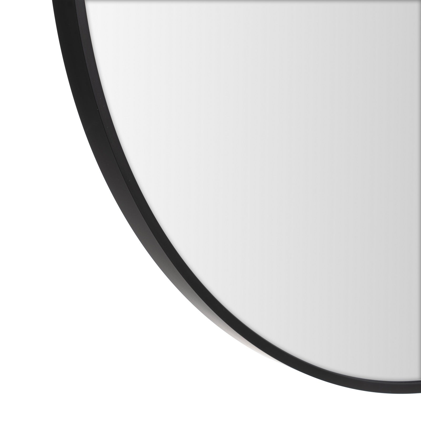 Espejo de pared redondo negro de aluminio de ø 80 cm - 7