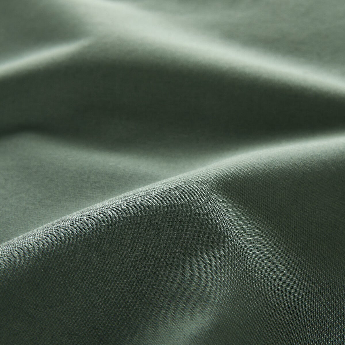 Housse de couette unie en coton, Macha - Vert forêt - 240 x 220 cm - 5