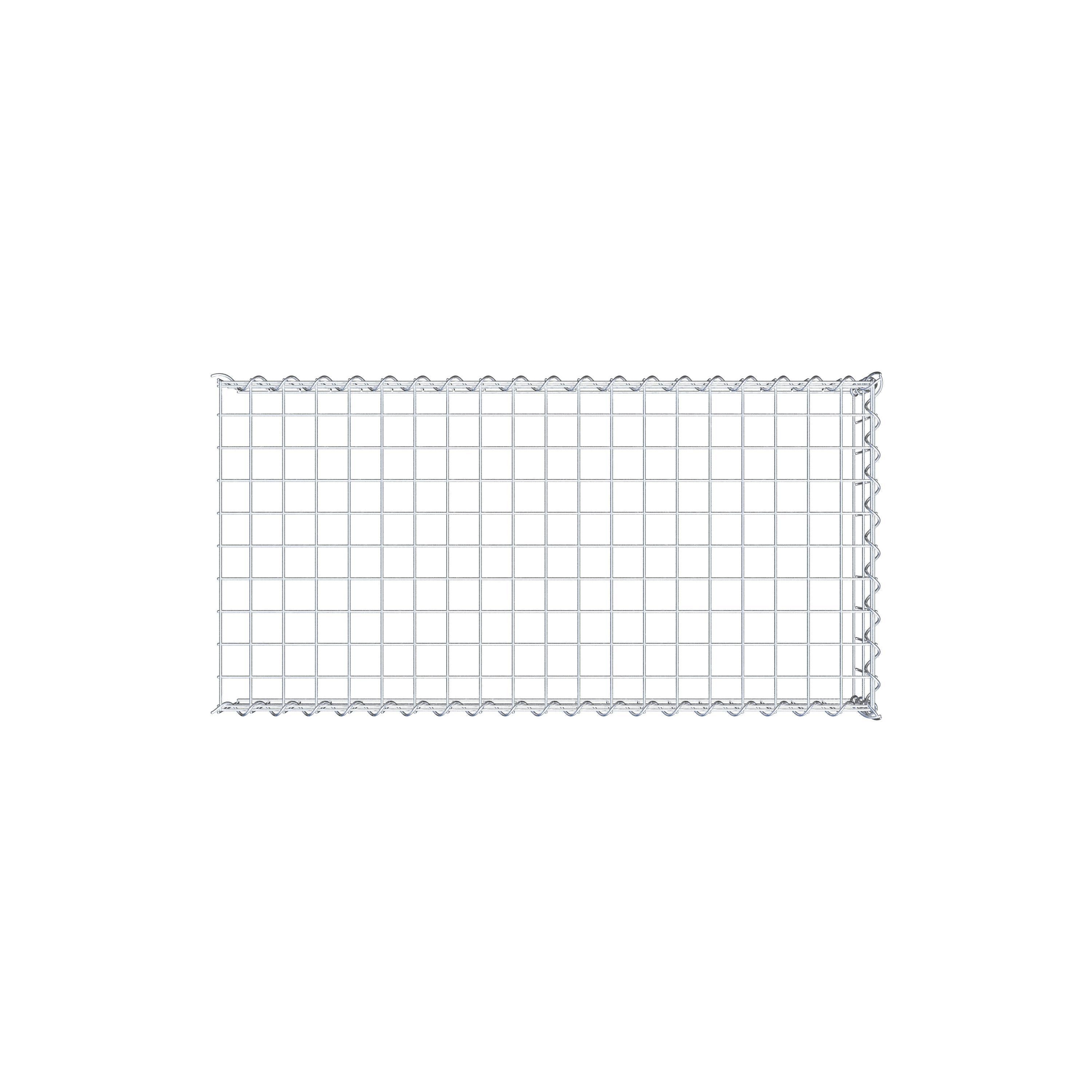 Gavión para ampliar y apilar, 100x20x50cm (LxHxP), malla 5 x 10cm, sin rejilla frontal ni inferior - 6