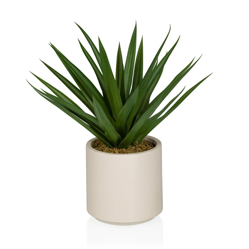 Sztuczna roślina / roślina doniczkowa AGAVE 47 cm tworzywo sztuczne zielone hjh OFFICE