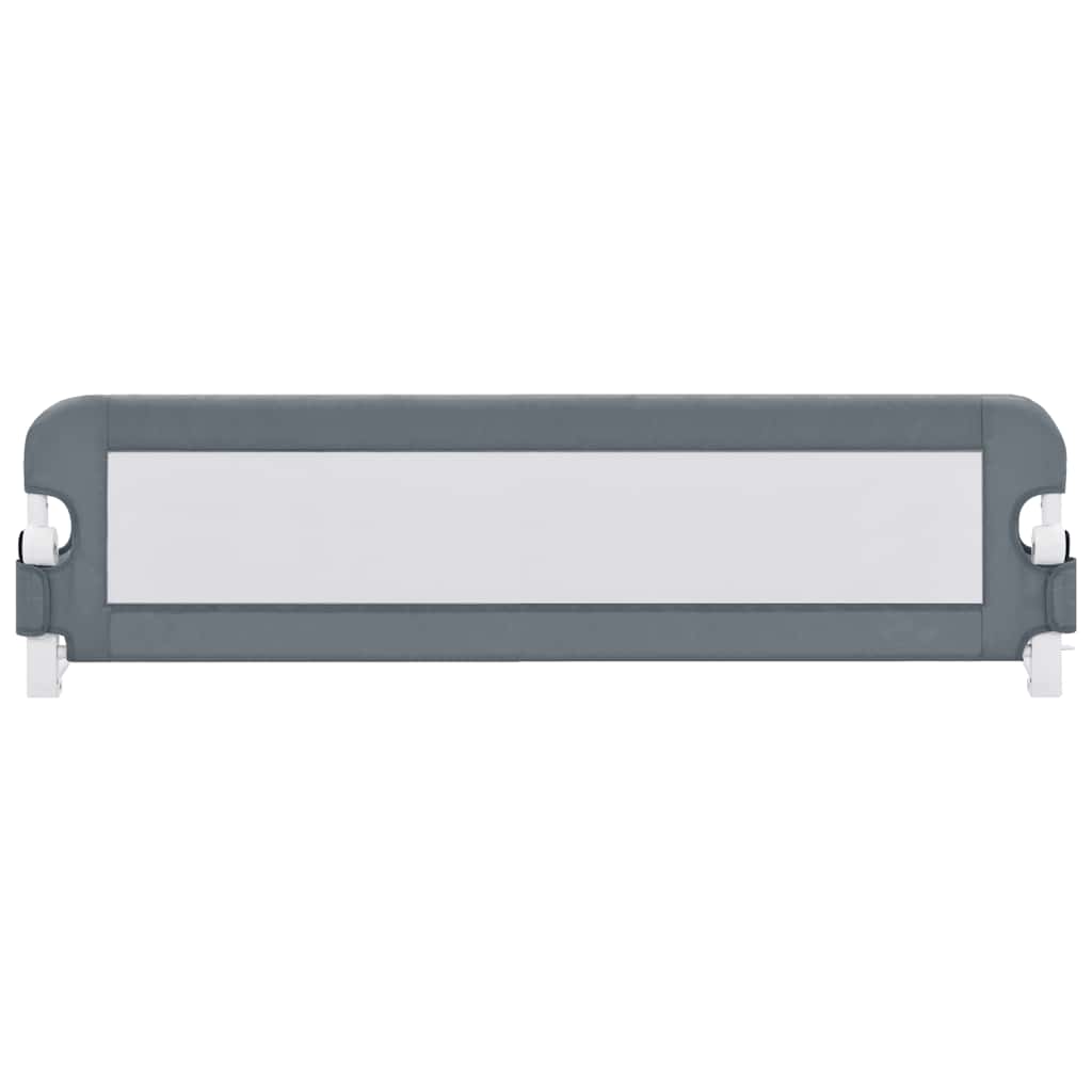 Barra de segurança p/ cama infantil 120x42cm poliéster cinzento vidaXL - 3