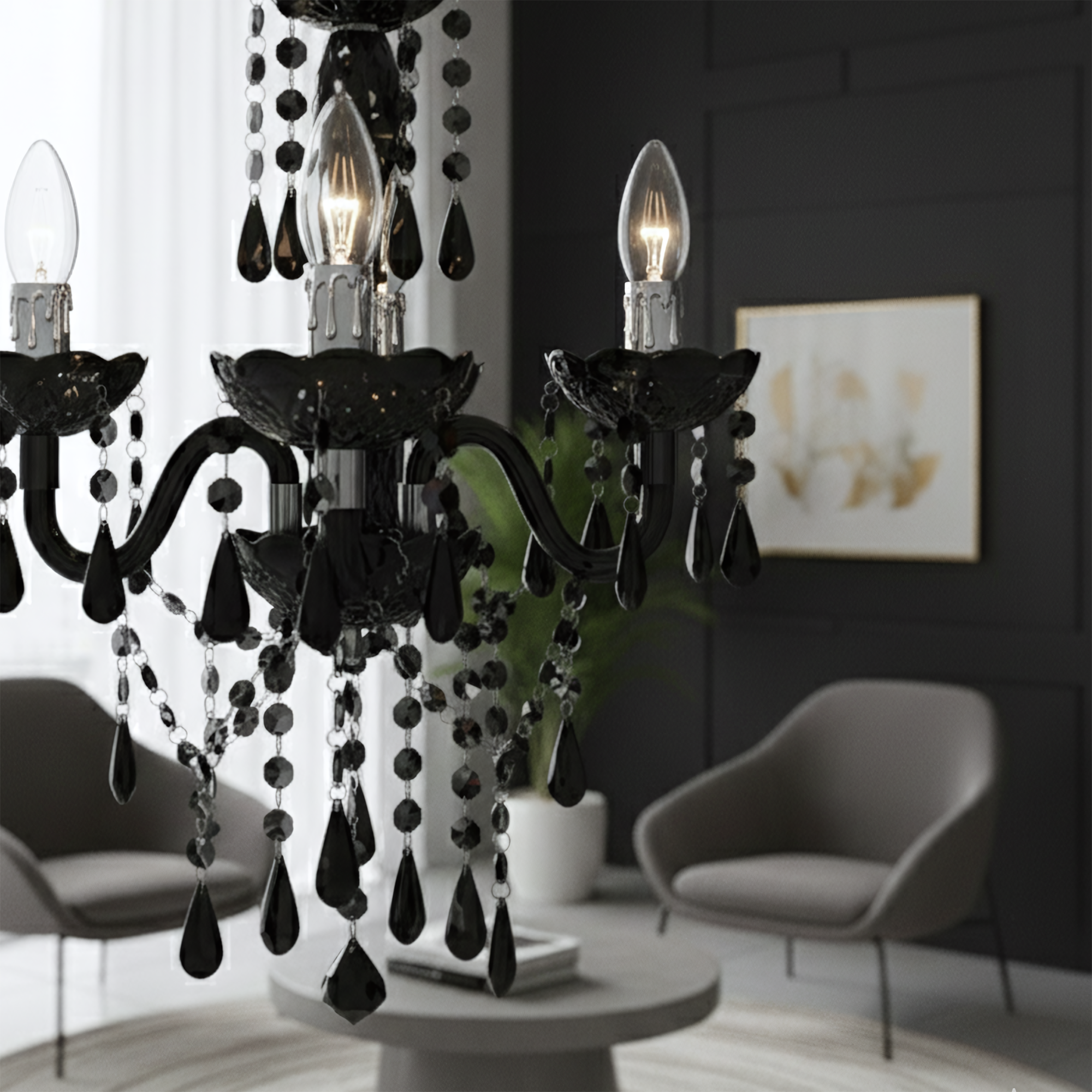 Lampa Sufitowa Wisząca Toolight Ebt005-3Cp Czarny - 2
