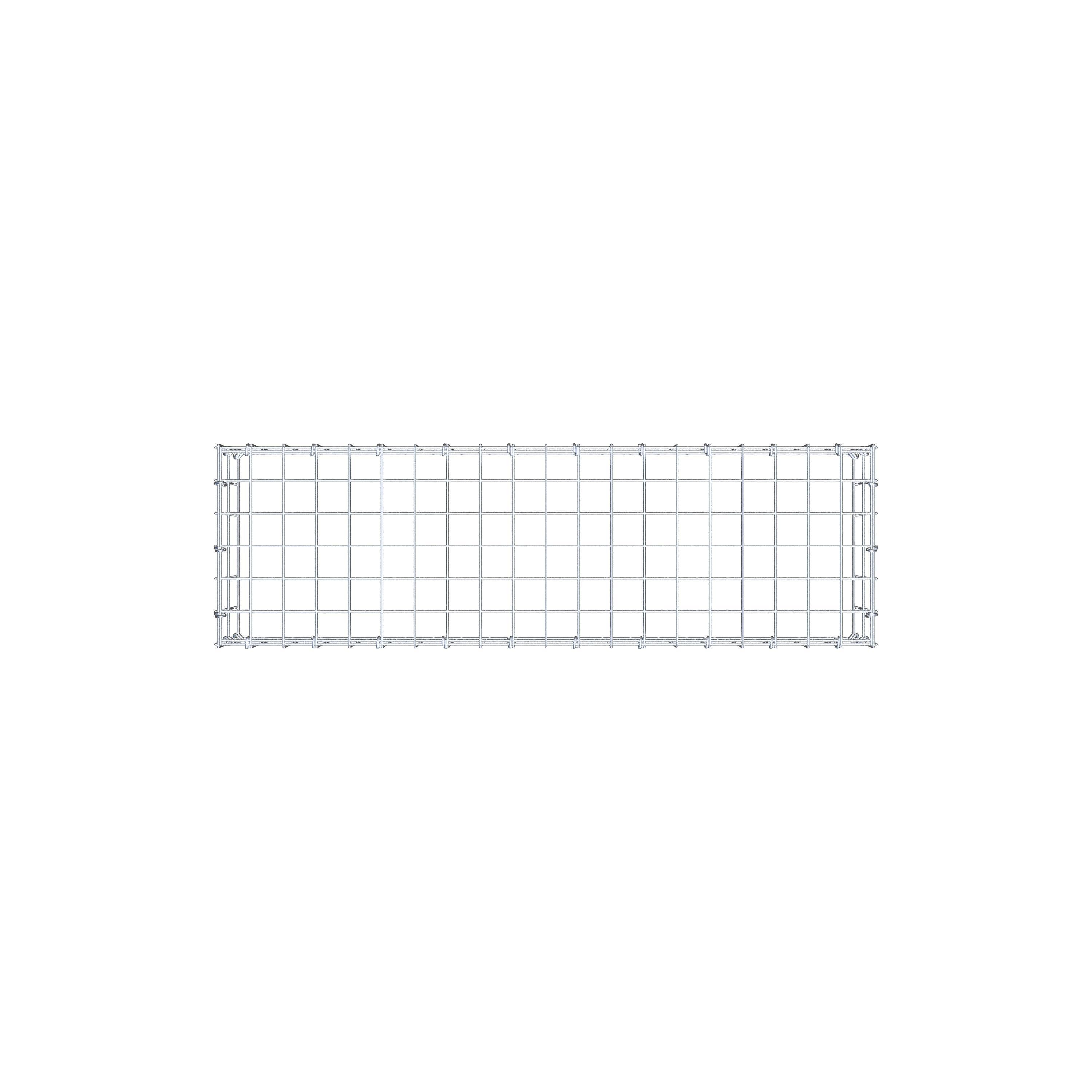 Gavión para apilar en acero galvanizado 100x20x30cm (LxAxP), malla 5 x 10cm, Anillo en C, sin rejilla inferior - 9