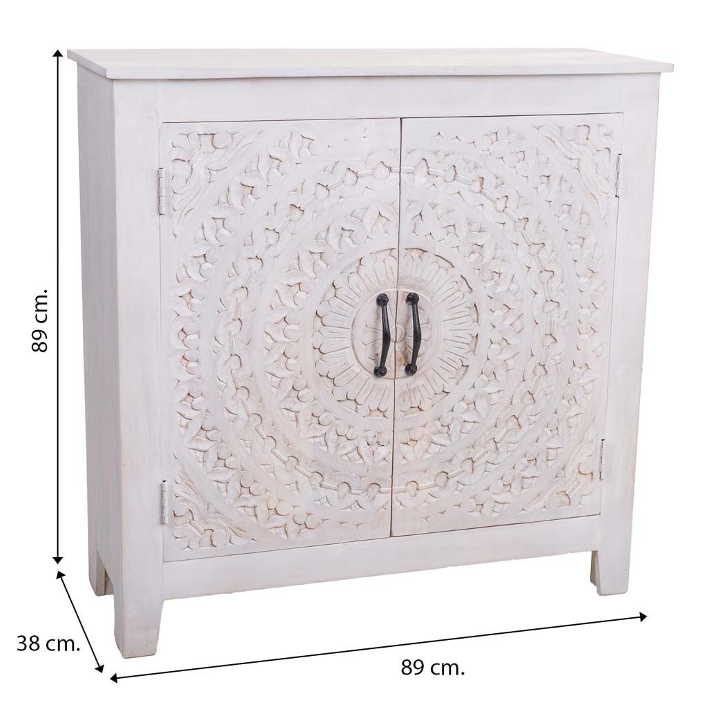 Hall en bois et métal finition artisanale 89x38x89 - 9