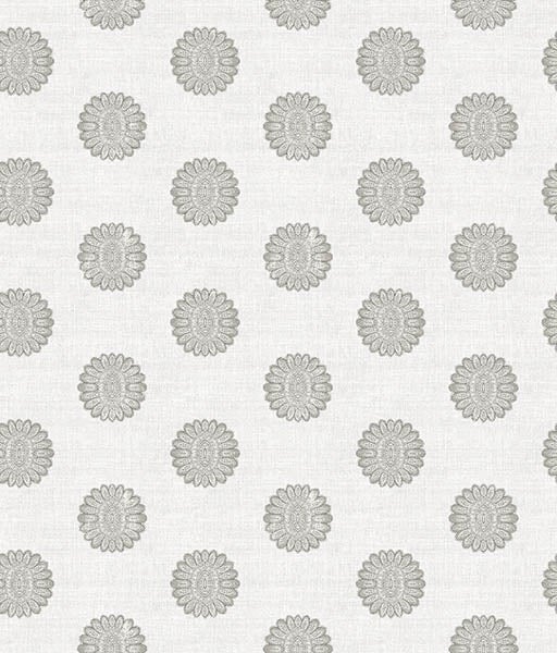Papel pintado pared flor hindú - lise gris fine decor - rollo de 10 m x 0,53 m