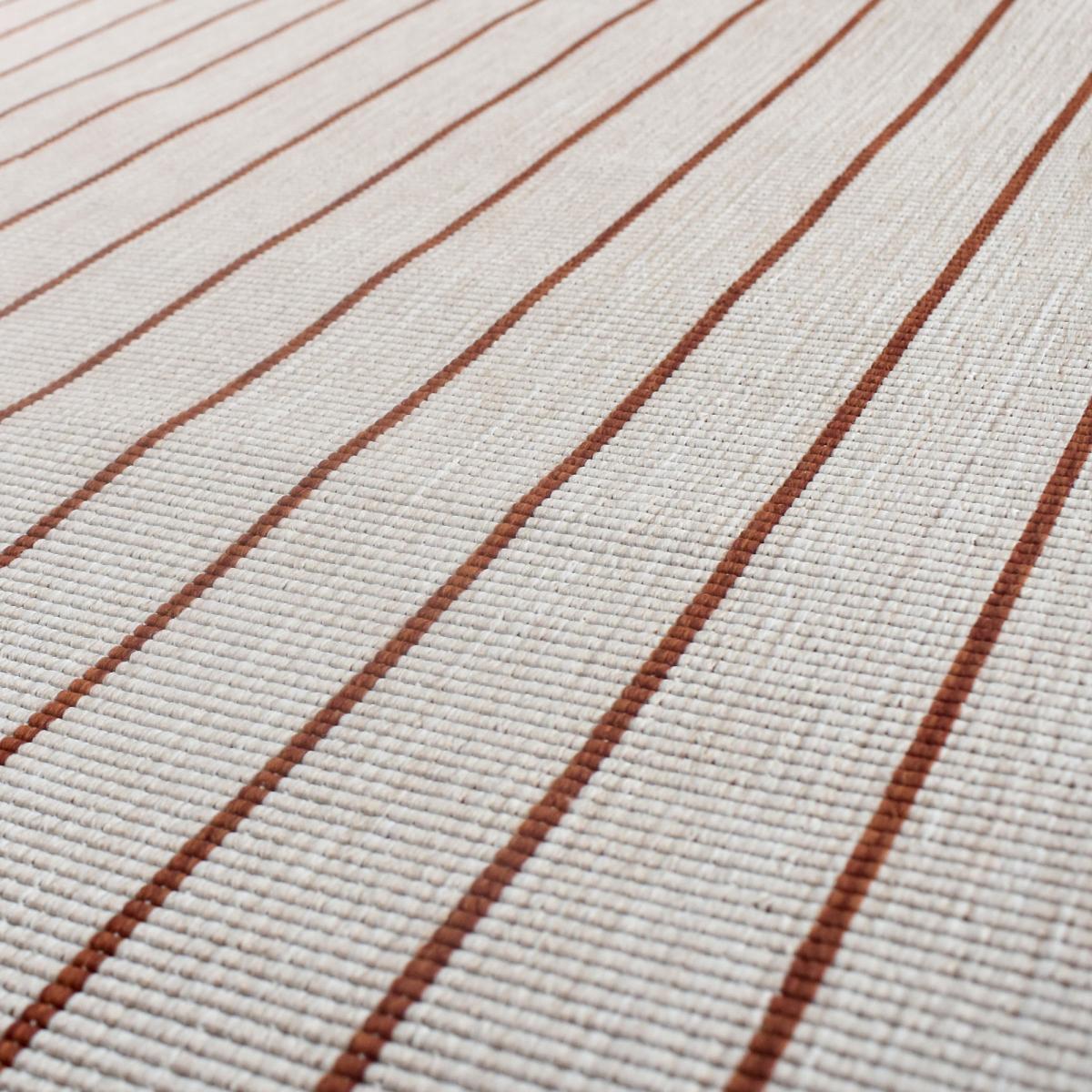 Tapis extérieur, kilim reversible 160x230 LYN2 V REVERSIBLE Terracota et crème - 5