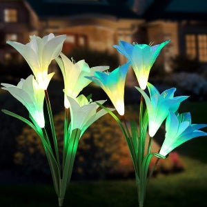Lampe Solaire Ange De Jardin Avec Fleurs - Éclairage Extérieur étanche Pour Cimetière, Tombe, Pelouse - Résine Durable