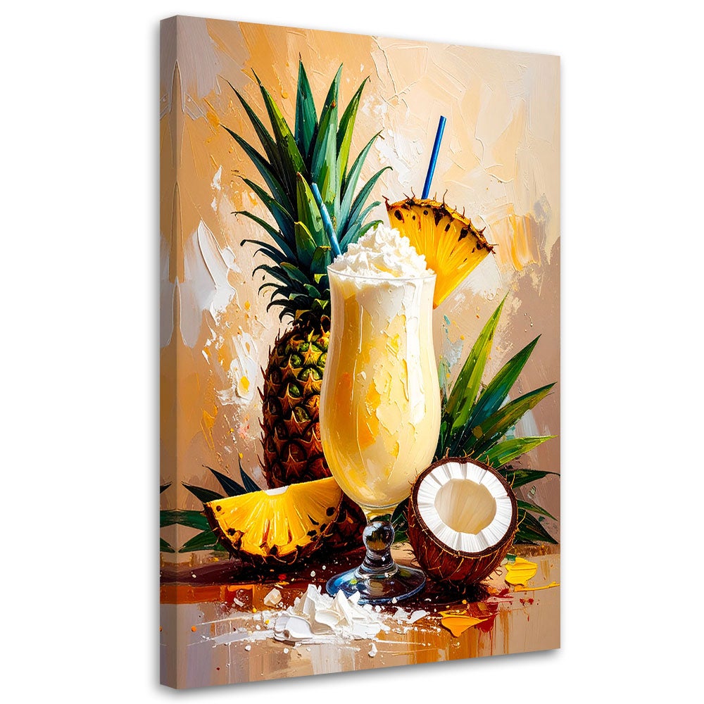 Obraz do kuchni baru jadalni, Pina Colada Tropikalna 60x90
