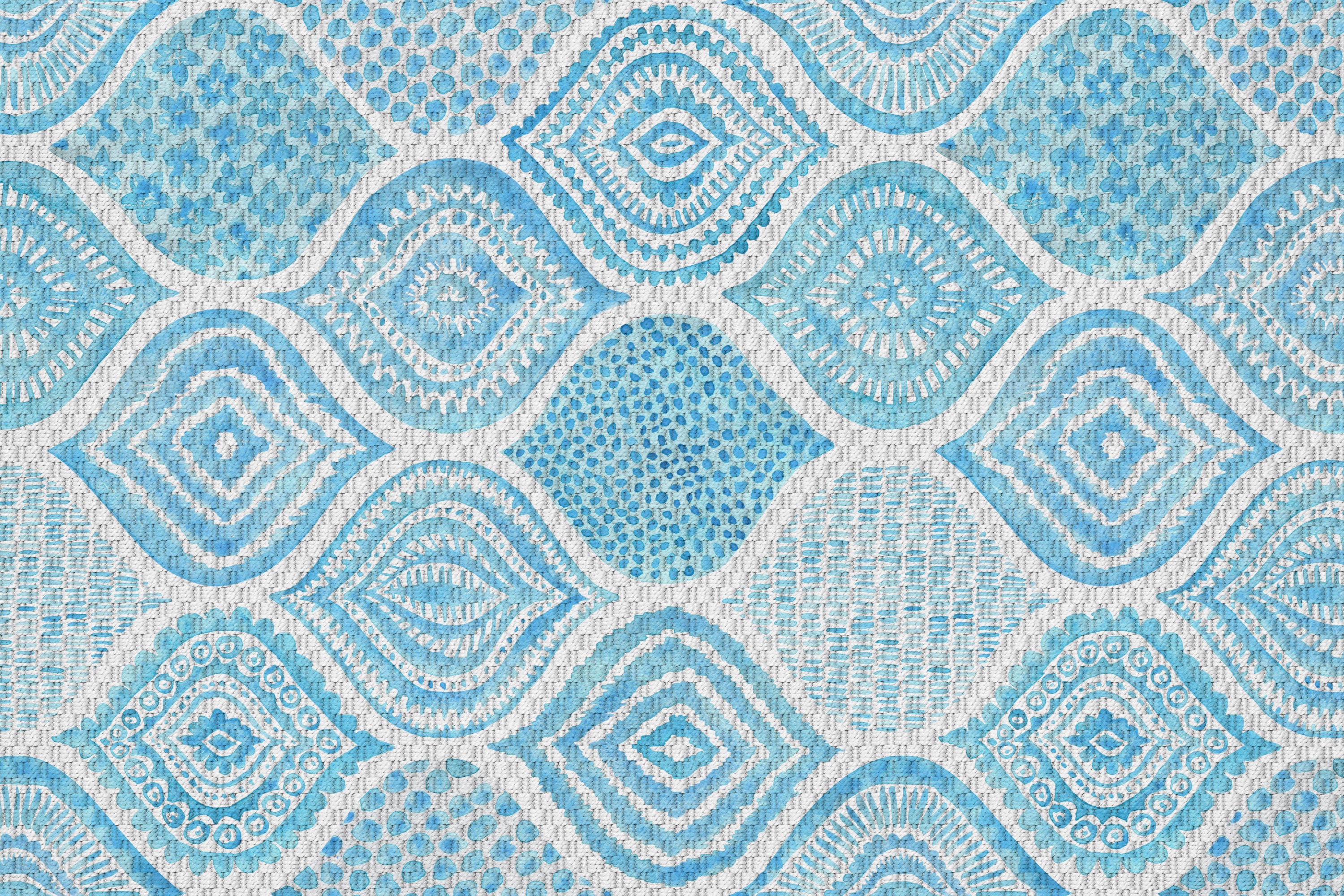 Dywan z PVC do wnętrz i na zewnątrz Aqua 200x300 cm - Winyl drukowany, antypoślizgowy, zmywalny, odporny — na taras i do domu.