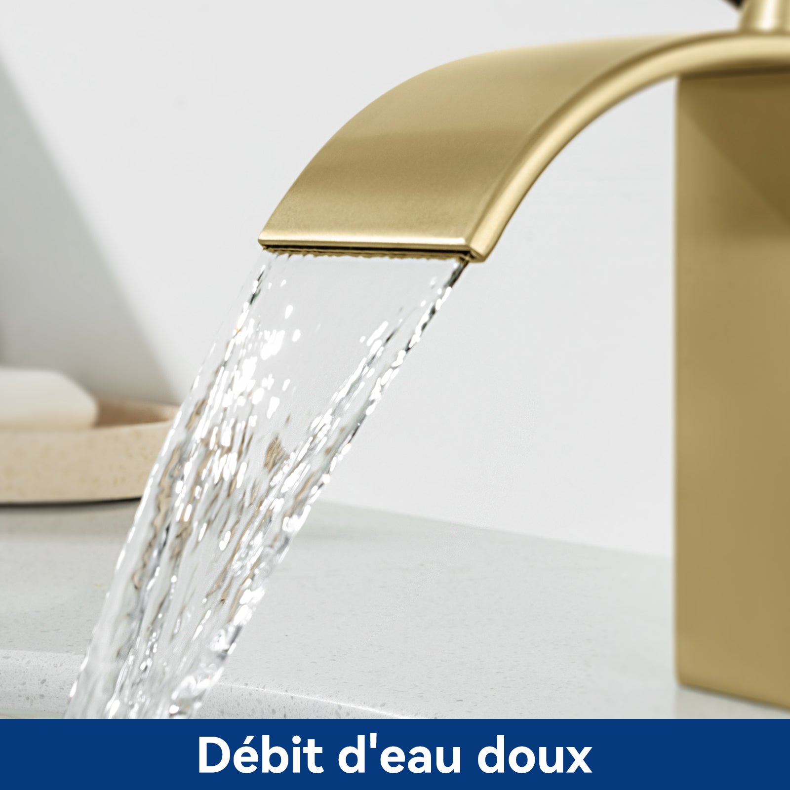 CECIPA MAX Mitigeur de lavabo en cascade Robinet dorée de salle de bain Robinet de lavabo Acier inoxydable Robinetterie Lave-mains - 6