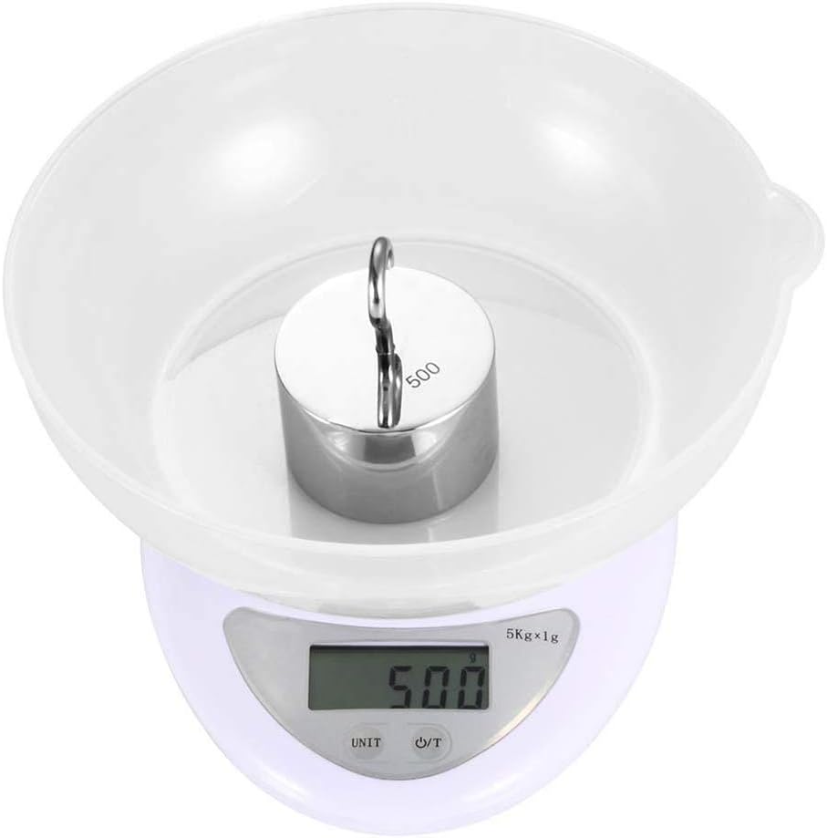 Dream God 11 lb / 5 kg (1 g) Cyfrowa waga kuchenna – ultracienka, przenośna waga do ważenia płynnych przekąsek (z tacką) - 2