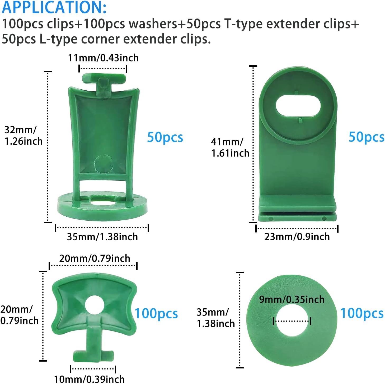 300 pezzi di elementi di fissaggio per serre, clip di supporto per piante, clip di torsione per serre, ganci per piante da serra, per pluriball - 2