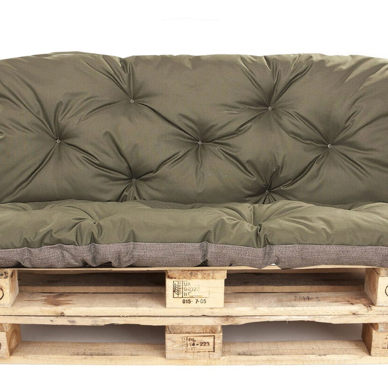 Poduszka ogrodowa na paletę 120x80x40cm poduszka na meble ogrodowe zielona, poduszka na balkon taras, poducha ogrodowa na meble z palet